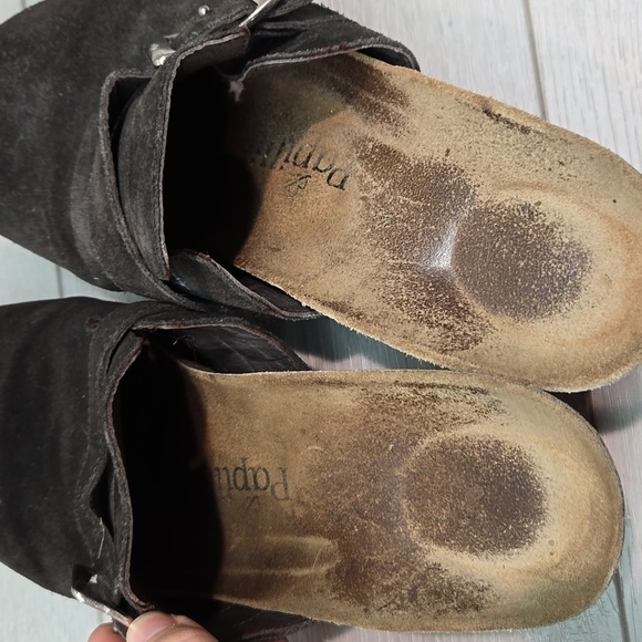 Papillio By Birkenstock Women Suede Heels Mary Jane Clog sz 38/7 - Picture 5 of 12
